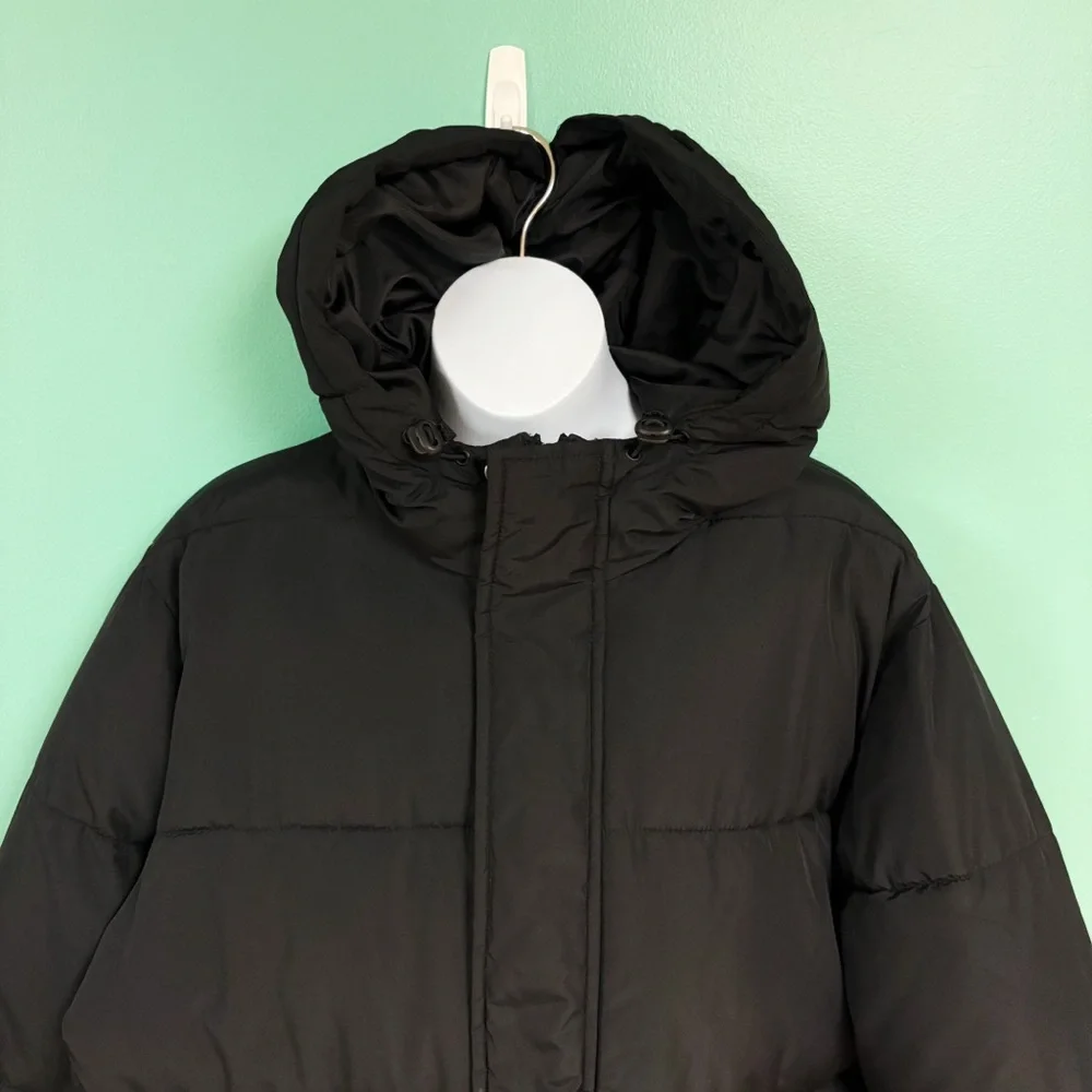 Old Navy Black Hooded Zip Up Frost-Free Puffer Jacket Kids M/8